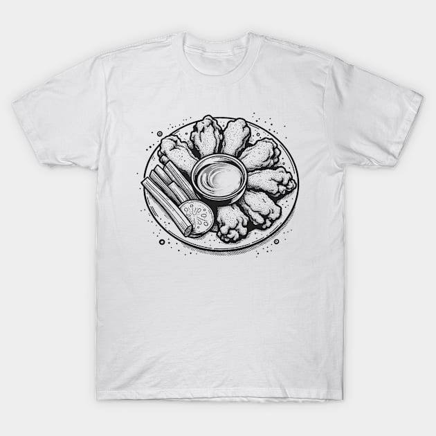 Abstract Hot Wing T-Shirt by The Snack Network